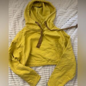 Urban Outfitters Yellow Cropped Hoodie